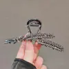 Pinza para el pelo de tiburón de aleación de zinc, fresca y dulce, estilo japonés y coreano, para verano 2025, para mujeres, simple y elegante para recogidos en la nuca