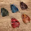 Cartera de Monedero Corsé de Cuero Marlette con Cordón Bolsa de Almacenamiento para Artículos Pequeños Cartera de Monedas de Vacuno Bolsa de la Fortuna Bolsa de Almacenamiento para Monedas