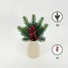 Las agujas de pino suaves de plástico artificial más vendidas de Amazon con bayas rojas, agujas de pino Fornock, accesorios y decoraciones DIY para árboles de Navidad