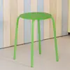 Banqueta de Plástico Casa Oito Furos Redonda Banqueta Mesa de Jantar Banqueta Colorida Simples Espessada Moderna Falsa Malus Banqueta Alta