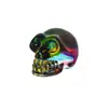 Lujo Ligero Sala de Estar Vestido Suave Colorido Calavera Doble Decoración de Halloween Artesanía de Vidrio Adornos de Cristal de Escritorio