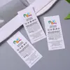 Etiquetas Lavables de Color Personalizado, Etiquetas de Ingredientes con Cinta Adhesiva Gruesa, Etiquetas de Talla para Ropa, Impresión Resistente al Agua, Etiquetas Lavables Personalizadas