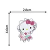Patch de Acrílico Dupla Face Embossado Desenho Animado Hello Kitty Transfronteiriço Fivela de Puxar Fácil Patch Ins Insígnia de Grampo de Cabelo Fofo