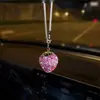 Colgante Decorativo Popular Transfronterizo de Pedrería Roja con Forma de Fresa para Bolso Joyería Colgante Fruta Diamante de Arcilla Suave Colgante para Espejo Retrovisor de Coche