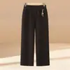 Pantalones rectos de alta gama, elegantes, para mamás, nueva colección otoño/invierno 2026, pantalones de pierna ancha, modernos y versátiles, para mujeres de 50 años en adelante