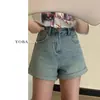 Shorts de Mezclilla Azul Claro para Mujer, de Cintura Alta, Delgados de Verano, Talla Grande, Gorditas, Pequeños, Delgados, Figura de Pera, Hot Pants de Corte A