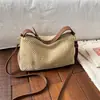 Bolsa de Ombro Transversal de Palha Tecida de Nicho 2026 Verão Nova Tendência Moda Simples Versátil Retrô