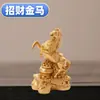 Artesanato Lançado Recentemente: Cavalo Dourado - Presente Criativo de Negócios para Clientes, Adequado para Decoração de Estudo ou Mesa de Escritório