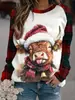 Bufanda Escocesa Cuadros Estampados Sudadera Cuello Redondo Sudadera con Cremallera Chaqueta Pulóver de Mujer Transfronteriza Estilo Europeo y Americano