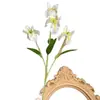 Flores Artificiales para Bodas Nuevas, Arreglo Floral de Iris de 4 Cabezas, Decoración de Ventana para el Hogar, Flores Falsas Suaves para Decoración de Hotel
