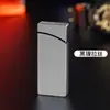 8055 Encendedor Recargable Personalizado a Prueba de Viento Llama Roja, Delgado y Compacto, Metal Electrochapado con Grabado Personalizable