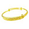 Pulsera de Oro de Arena Vietnamita para Mujer, Apertura de Pavo Real, Diseño de Nicho, Dragón y Fénix, Pulsera de Empuje y Tracción Auspiciosa, Joyería de Aleación de Cobre al por Mayor