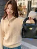 Suéter de Punto para Mujer Otoño/Invierno 100% Lana de Seda Cuello Semi Alto Suave Brillante Adelgazante Capa Base Tejido para el Trabajo