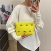 2025 Nuevo Bolso de Mano Portátil de Moda para Invierno con Estampado de Mariposas en Pana de Gran Capacidad para Maquillaje