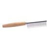 Pente de Pulgas de Aço com Cabo de Madeira Pente para Animais Ferramenta de Higiene Pente de Dentes Finos Ferramenta de Higiene para Cães para Remover Pelos Soltos Pente para Gatos