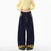 Pantalones de Chándal a Cuadros con Bloques de Color Retro Americano para Mujer y Hombre, Estilo Bf Primavera 2026, Caída Relajada, Pantalones Casuales de Pierna Ancha Adelgazantes