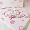 S925 Pulseira de Gatinho de Prata Esterlina Bonito Estilo Coreano Pulseira Infantil Pulseira Ajustável Anime Fashion Bracelet