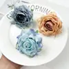 Borda Torrada Simulada Estilo Europeu Cabeça Pequena de Rosa DIY Borda Queimada Retro Flor Artificial Adorno de Cabeça Grampo de Cabelo Material de Flor Parede de Flores Arranjo de Flores