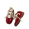 Zapatos de Ballet Retro de Cuero Genuino con Tacón Oculto Zapatos de Entrenamiento Alemanes para Mujer con Cordones Zapatos Estilo Forrest Gump Versátiles Ligeros Deportivos Casuales