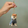Colgante creativo nuevo y lindo de cachorro para vacaciones, acrílico transfronterizo plano, decoración para el interior del coche y el espejo retrovisor