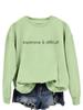 Sudadera Suelta de Manga Larga con Cuello Redondo, Letra 'Amazon Wish', Redonda, Europea y Americana, Cara Cara, Costosa, Difícil