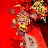 Tiktok Orelhas Fofas Mexendo 3D Deus da Riqueza Ímã de Geladeira Magnético Festivo de Ano Novo Ornamento Decorativo Pendurado com Estampa Dourada do Deus da Riqueza