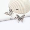 Colgante de Aleación Retro Plateado Xizang DIY Étnico Borla de Mariposa Colgante Pulsera de Cristal Accesorios de Joyería Accesorios