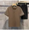 Nova Camisa Masculina de Manga Curta com Gola de Fabricante Original Tops Masculinos de Meia Manga Verão Camisas Polo com Lapela São Modernas e Bonitas
