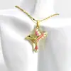 Collar con Colgante de Pájaro Gotico de Dos Tonos de Moda Popular Transfronterizo Cadena para Clavícula de Pájaro Volador Versátil Creativo