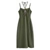Aliexpress 2025 Verano Nuevo Estilo Europeo y Americano Sexy Ajustado Espalda Descubierta Estilo Lencería Vestido para Mujer con Tirantes Finos de Espagueti Longitud Media