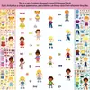 8 pegatinas de disfraces de personajes de dibujos animados para niños y niñas, pegatinas DIY de cambio de cara y vestimenta, pegatinas educativas para manualidades de aprendizaje temprano