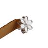 Prata Pura 999 Flor de Seis Pétalas Material de Miçanga Solta Flor Feita à Mão Corda Trançada Pulseira de Miçangas DIY Espaçador de Prata Lisa Acessórios