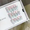 Nai Zi Unhas Usáveis Puramente Feitas à Mão Nova Onda de Verão Mão Sussurrante Ondas Cauda de Peixe Pintadas à Mão Concha Olho de Gato Adesivos de Arte para Unhas