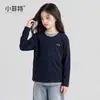 Coleção de outono 2026 para meninas Xiaofei novo look de duas peças estilo coreano blusa para meninas de crianças mais velhas camisa básica infantil casual
