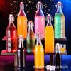 Tapa de cierre abatible para botella de vidrio con hebilla, botella de enzimas, botella de bebida de jugo 1000ml, botella de vino espumoso, botella vacía transparente