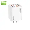 Carregador fosco 240W 4USB+4PD cabeça de carregamento de celular multi-porta adaptador de energia 5V2A12W atacado