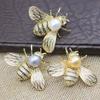 Broche de Abeja Insecto de Pedrería Traje de Mujer Pin de Ropa Simple Corsage de Abejorro Pin de Cuello Vestido de Cuello
