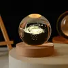 Bola de Cristal Luminosa del Sistema Solar con Grabado Interior, Adorno de Luz Nocturna de Escritorio, Bola de Cristal, Decoración Transfronteriza, Regalo de Cumpleaños