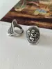 Anillo de Plata Pura Grabado a Mano de los 12 Signos del Zodiaco, Anillo Estilo Nuevo Chino Vintage Estilo Nacional, Anillo Abierto Ajustable