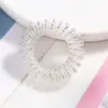 Elástico de Cabelo de Fio de Telefone Corda de Cabeça com Pérolas para Mulheres Corda de Cabelo Grossa Transparente Celebriade Cibernética Contas Celebradas Corda de Cabeça Elástico de Borracha Mori Bobina Elétrica