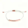 Pulseras de Pareja de Tubo Curvado de Venta Caliente Transfronteriza para Nicho, Acero de Titanio, Personalizables con Grabado, Ajustables, Pulseras Tejidas Simples Hechas a Mano al por Mayor