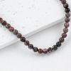 [Cuerpo negro rojo] 4-10 mm nuevo chino natural redondo pulsera de cuentas collar cuentas material de accesorios DIY