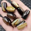 Contas Cilíndricas de Ágata Envoltas em Seda, Contas Soltas de Jade, Contas Dzi Marrons, Pulseiras Passe-partout, Colares, Acessórios de Joias, Contas