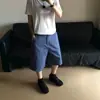Shorts Esportivos Masculinos de Verão Retrô Soltos Tamanho Plus Vários Bolsos Comprimento Médio Versáteis Calças Cargo Retas de Cinco Pontos