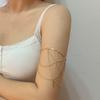 Joia Transfronteiriça Europeia e Americana Tendência de Personalidade Punk Corrente de Braço Ajustável Anel de Braço com Franja Pulseira de Braço Aberta da Moda Feminina