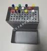 Rack para Tubos de RMN, Caja de Almacenamiento de RMN, Rack para Microtubos, Rack EPR, Caja de Inspección, Rack para Tubos Capilares, Apertura de 6 mm, Petg