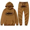 Sudadera con Estampado de Patrón de Prisión Demoníaca Clint419 Europeo y Americano Conjunto de Forro Polar para Hombre Venta al por Mayor Suelto Estilo Nuevo