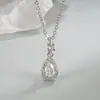Colar de Zircônia Gota d'Água para Mulheres, Novo Tendência 2023 Outono e Inverno Versátil Suave Design Francês de Nicho Corrente para Clavícula