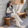 Conjunto de Primavera para Niñas 2026 Nuevo Estilo Coreano Conjunto Deportivo para Niños Mayores, Sudadera y Pantalón de Chándal Conjunto de Dos Piezas al por Mayor
