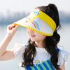 1133 Sombrero de Niño Verano Bebé Niños y Niñas Protección Solar al Aire Libre Sombrero de Sol Gato de Dibujos Animados Ala Grande Sombrero de Sol Vacío